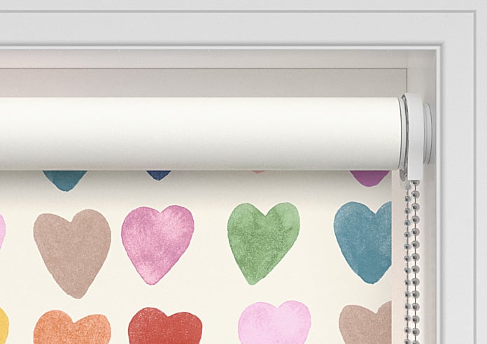 Wee Blue Bell Love Hearts, Multi - Twist&Fit Roller Blind - Image 10